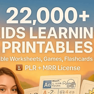 22,000+ Kids Learning Worksheets Mega Bundle